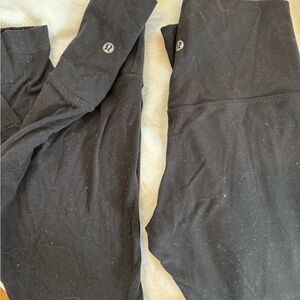 Two pairs of Lululemon Align Black Leggings